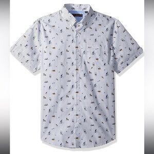 Ben Sherman Men's Short Sleeve Park Life Print Shirt